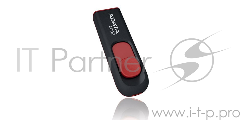Носитель информации A-DATA Flash Drive 32Gb С008 AC008-32G-RKD {USB2.0, Black-Red}