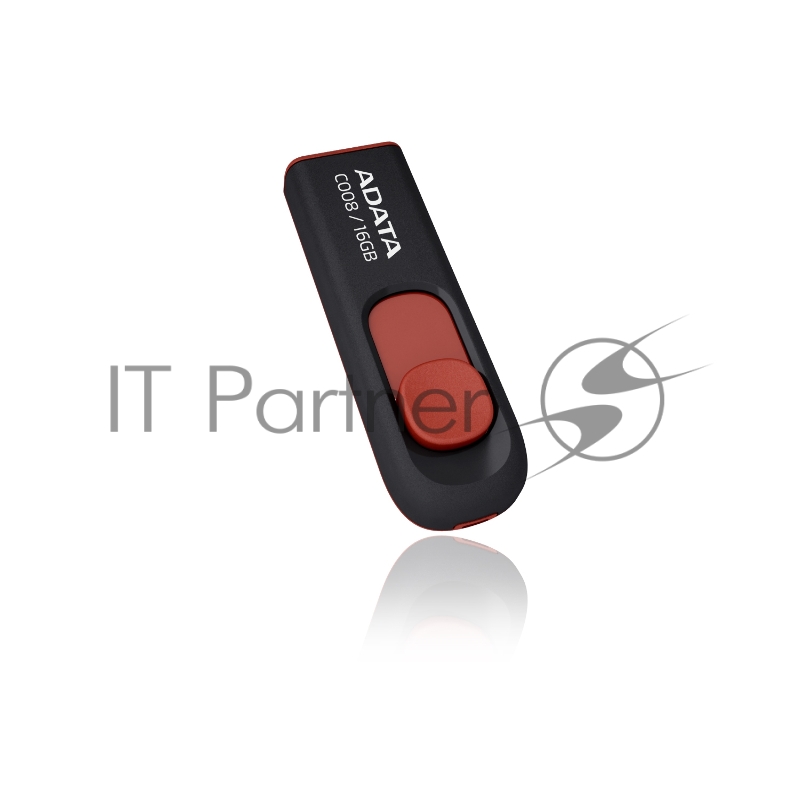 Носитель информации A-DATA Flash Drive 16Gb С008 AC008-16G-RKD {USB2.0, Black-Red}