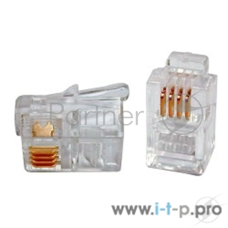 Коннектор Gembird коннектор телефонный RJ11/RJ9 4P4C, 3m