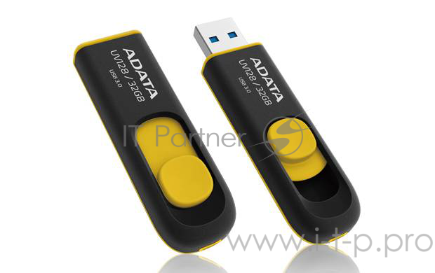 Носитель информации A-DATA Flash Drive 16Gb UV128 AUV128-16G-RBY {USB3.0, Black-Yellow}