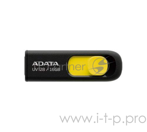 Носитель информации A-DATA Flash Drive 16Gb UV128 AUV128-16G-RBY {USB3.0, Black-Yellow}