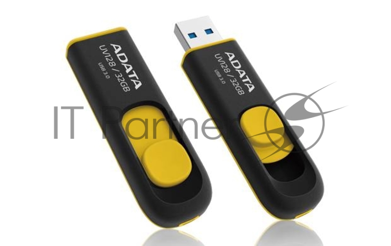 Носитель информации A-DATA Flash Drive 32Gb UV128 AUV128-32G-RBY {USB3.0, Black-Yellow}