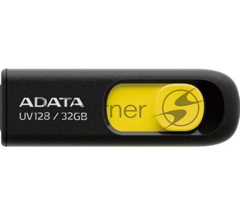 Носитель информации A-DATA Flash Drive 32Gb UV128 AUV128-32G-RBY {USB3.0, Black-Yellow}