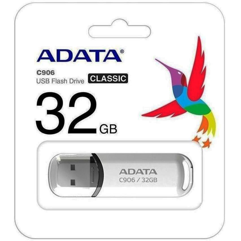 Носитель информации A-DATA Flash Drive 32Gb C906 AC906-32G-RWH {USB2.0, White}