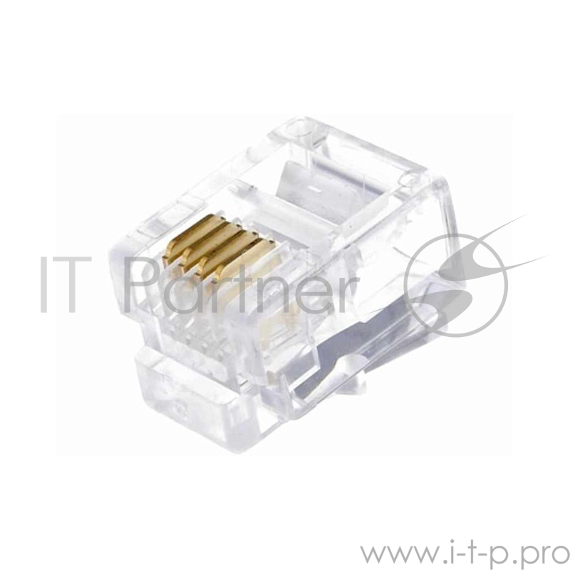 Вилка телефонная MP-4p4c, контакты 3m (100 шт.) RJ-9