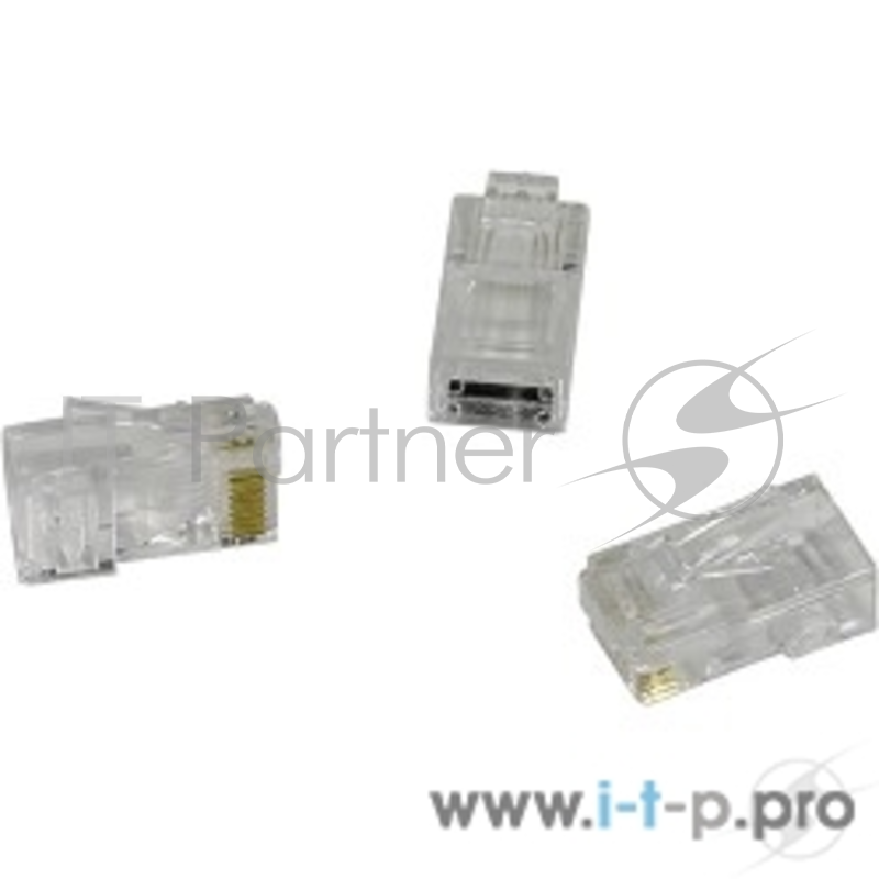 Коннектор Exegate EX158091RUS Коннектор RJ-45 Кат.5 (V) (8P8C) Exegate под одножильный кабель (1шт, по 100шт - арт 9699440)