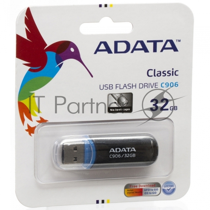 Носитель информации A-DATA Flash Drive 32Gb C906 AC906-32G-RBK {USB2.0, Black}