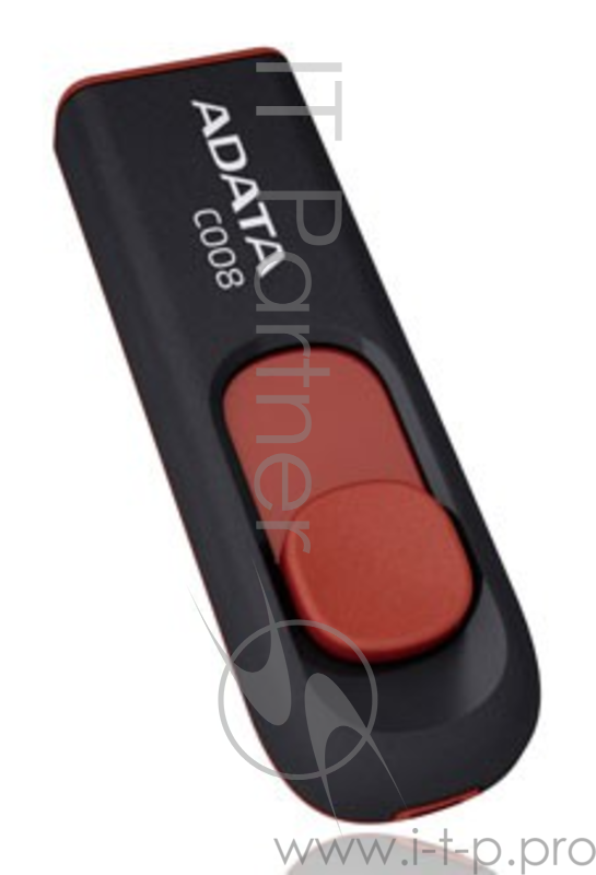 Носитель информации A-DATA Flash Drive 8Gb C008 AC008-8G-RKD {USB2.0, Black-Red}