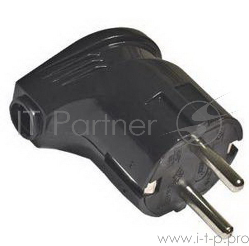 Вилка TDM SQ1806-0008 угловая с/з черная 16А 250В