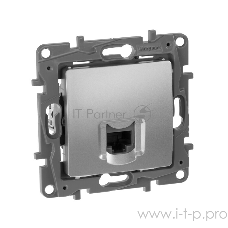 Розетка ETIKA RJ45 кат.6 UTP, алюминий