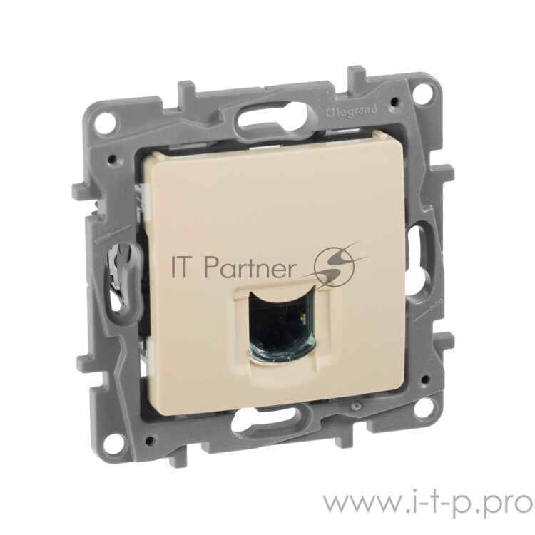 Розетка RJ45 кат.6 UTP, сл. кость ETIKA