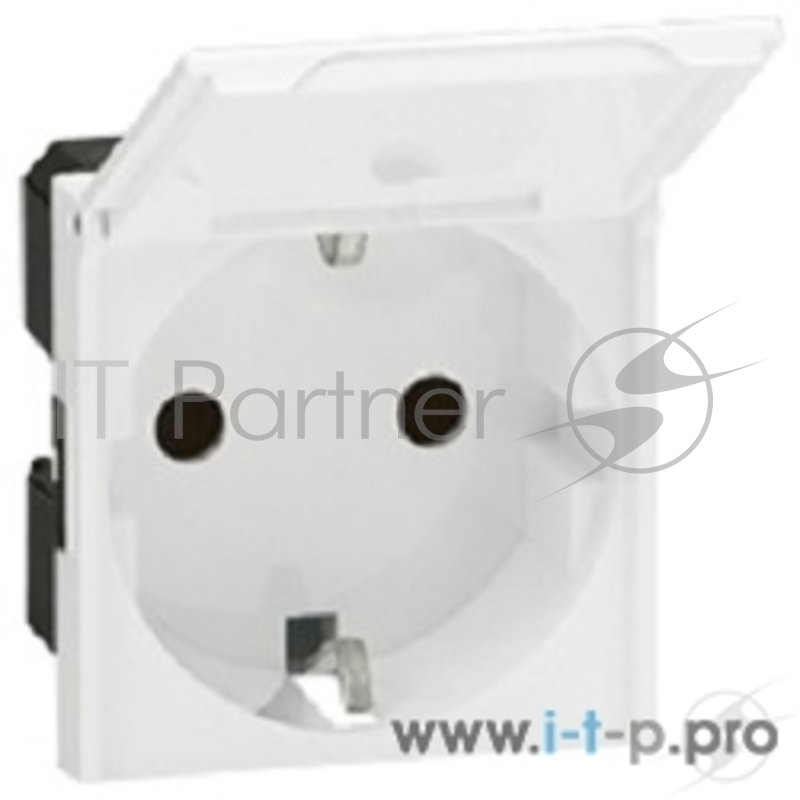 Аксессуары Legrand 77219 РОЗЕТКА С КРЫШКОЙ 2К+З - С АВТОМАТИЧЕСКИМИ КЛЕММАМИ - ПРОГРАММА MOSAIC - 2 МОДУЛЯ - АНТИБАКТЕРИАЛЬНАЯ