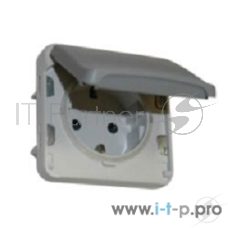 Электроустановочные изделия Legrand Legrand 69571 Розетка Plexo с заземлением с винтовыми клеммами IP55 (цвет серый)