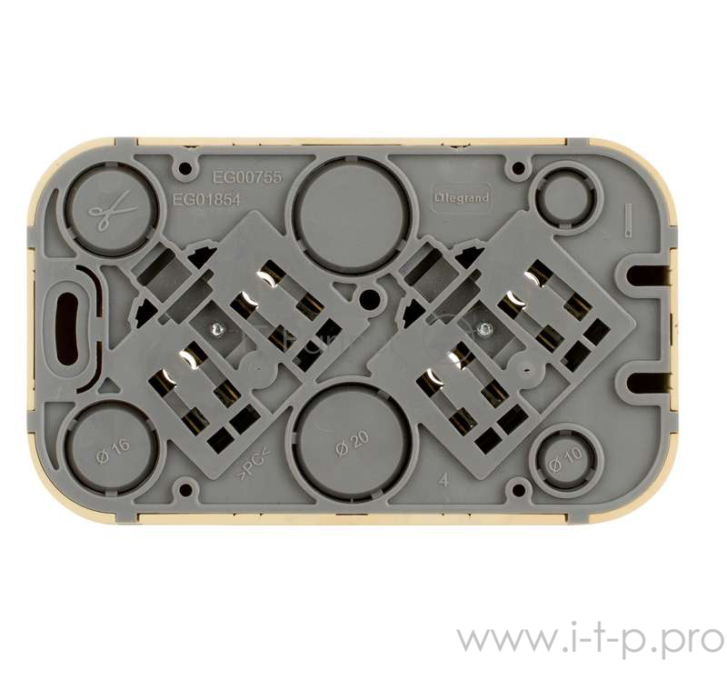 Электроустановочные изделия Legrand Legrand 782272 Розетка двойная без заземления без шторок (Дерево)