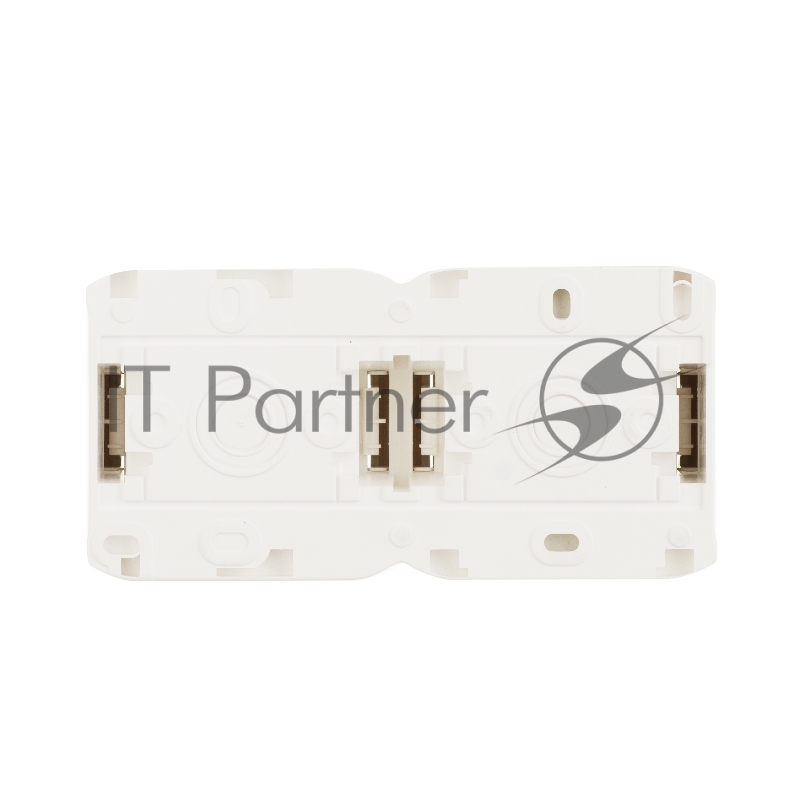 Электроустановочные изделия Legrand Legrand 782323 Розетка двойная с заземлением без шторок IP44 (Белый)