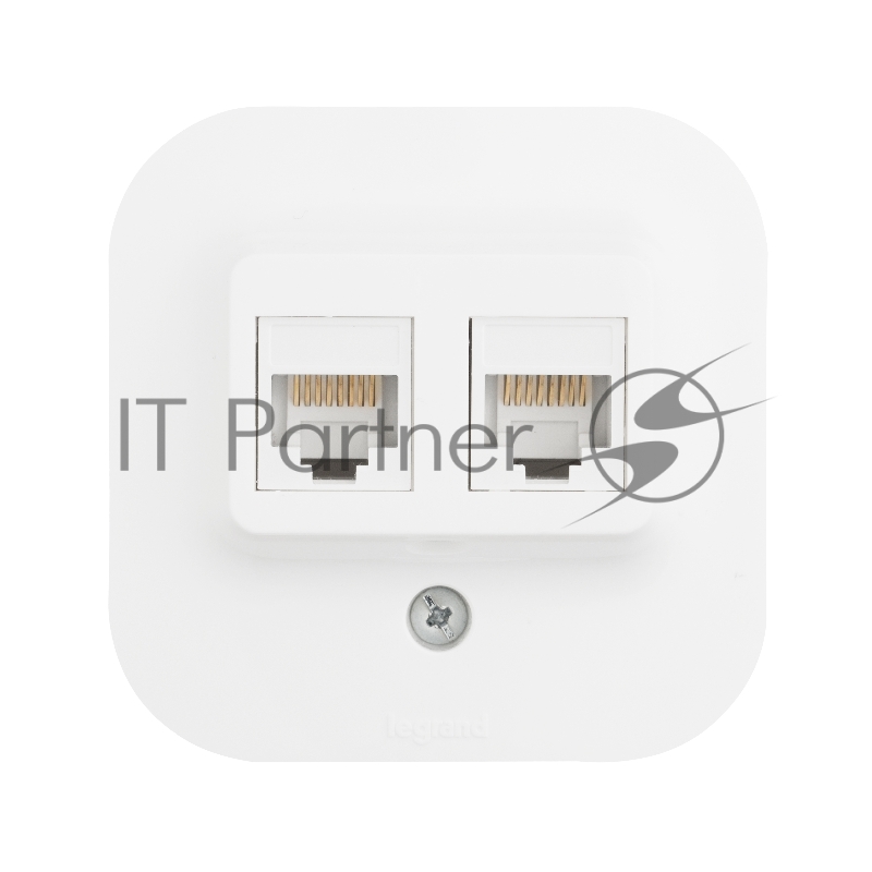 Электроустановочные изделия Legrand 782228 Двойная розетка RJ45 (Белая)