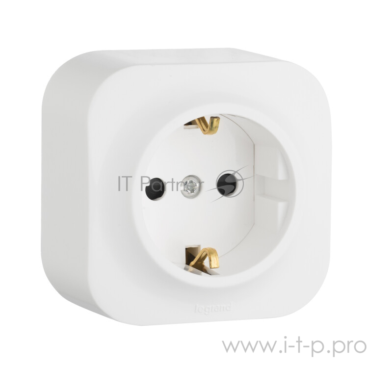 Электроустановочные изделия Legrand Legrand 782211 Розетка с заземлением без шторок (Белая)