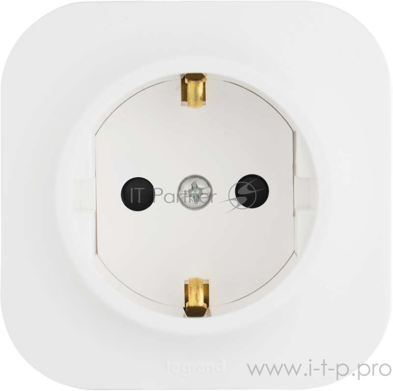 Электроустановочные изделия Legrand Legrand 782211 Розетка с заземлением без шторок (Белая)