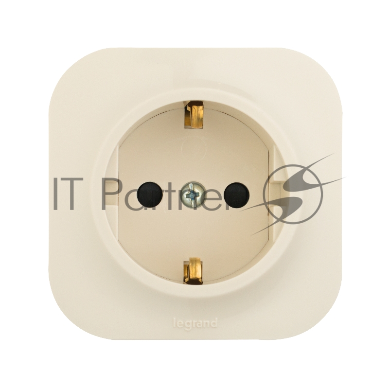 Электроустановочные изделия Legrand Legrand 782250 Розетка с заземлением с защитными шторками (Слоновая кость)
