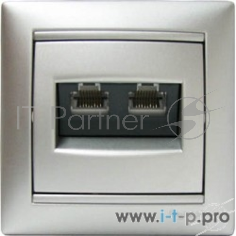 Электроустановочные изделия Legrand Legrand 770231 Розетка RJ45 Valena 2 выхода Кат.5e UTP (алюминий)