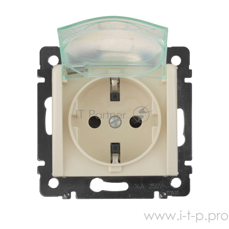 Электроустановочные изделия Legrand Legrand 774120 Розетка Valena влагозащищенная IP44 с заземлением с крышкой и защитными шторками (слоновая кость)