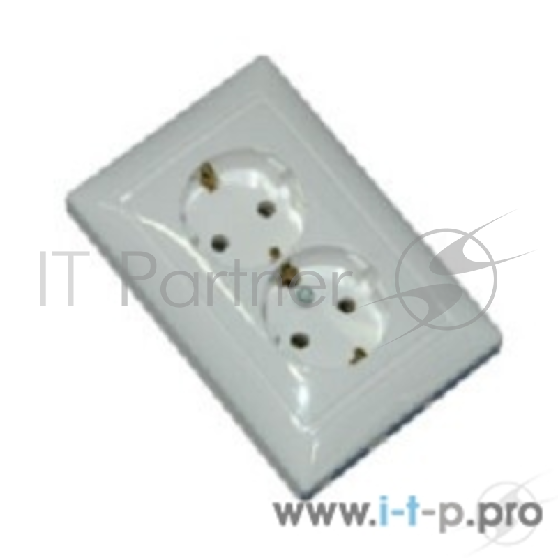 Электроустановочные изделия Legrand Legrand 774400 Розетка двойная (моноблок) Valena с заземлением (белый)