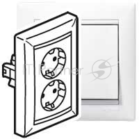 Электроустановочные изделия Legrand Legrand 774400 Розетка двойная (моноблок) Valena с заземлением (белый)