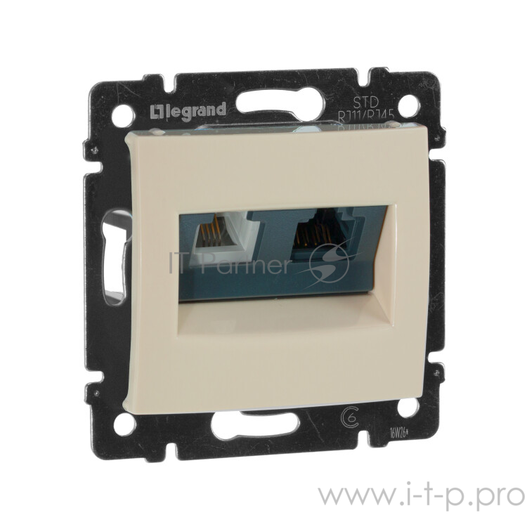 Электроустановочные изделия Legrand Legrand 774180 Розетка двойная Valena RJ11 и RJ45 (слоновая кость)
