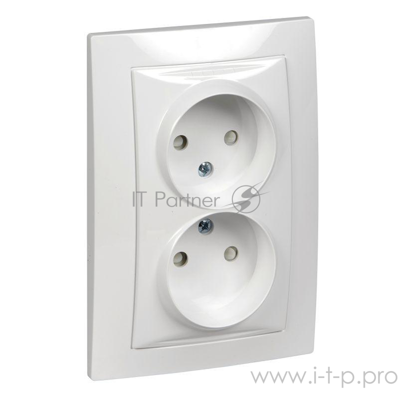 РОЗЕТКА ДВОЙНАЯ БЕЗ З/К С РАМКОЙ БЕЛЫЙ РОЗЕТКА ДВОЙНАЯ БЕЗ З/К С РАМКОЙ БЕЛЫЙ