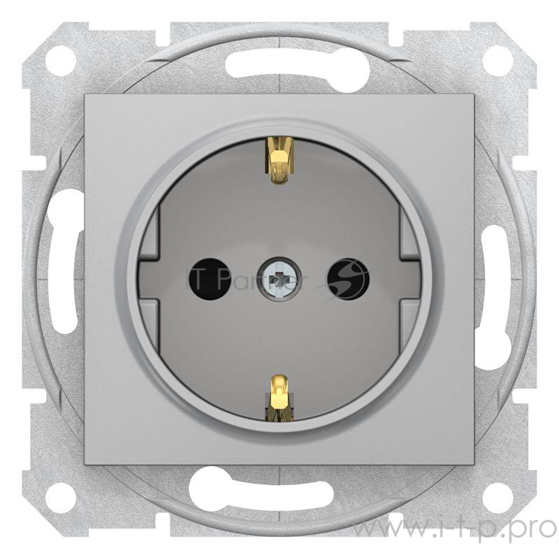 Розетка с/з с/ш, алюм. Розетка с/з с/ш, алюм.