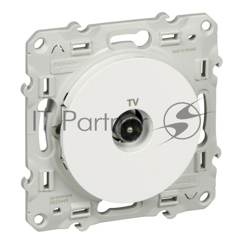 ТВ розетка бел ODACE ТВ розетка бел ODACE