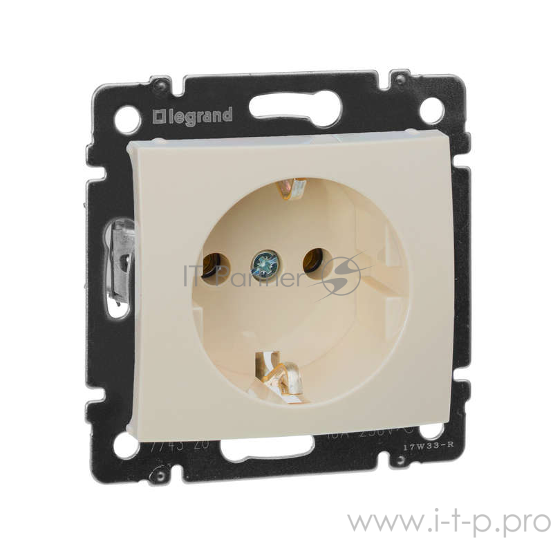 Электроустановочные изделия Legrand Legrand 774320 Розетка электрическая Valena с заземлением 2К+З/сл.кость (слоновая кость)