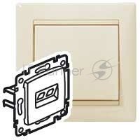 Электроустановочные изделия Legrand Legrand 774130 Розетка RJ45 Valena 1 выход Кат.5e UTP (слоновая кость) монтаж на захватах