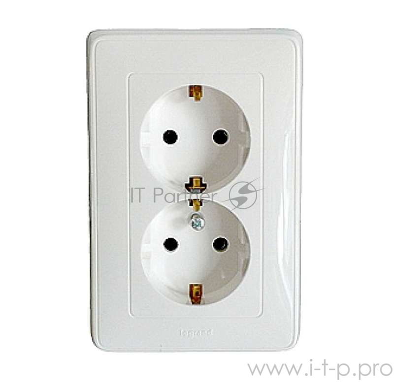 Розетка Роз. 2*2К+З, нем. cтандарт, бел.