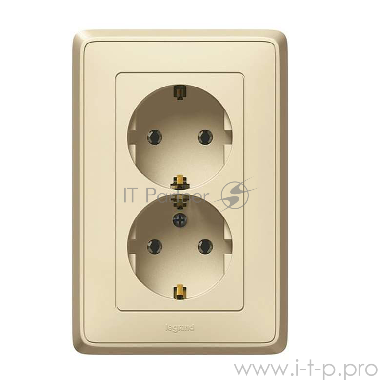 Розетка Роз. 2x2К+З, нем. cт, сл.к