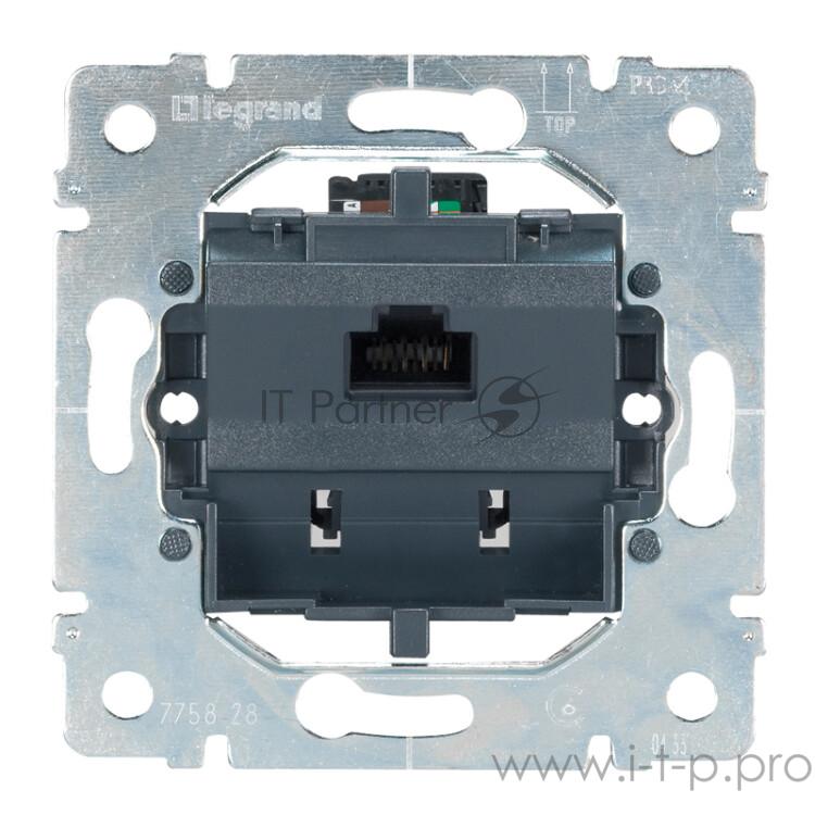 Электроустановочные изделия Legrand Legrand 775938 Розетка телефонная Galea Life на 1 выход (RJ11)(без лицевой панели)