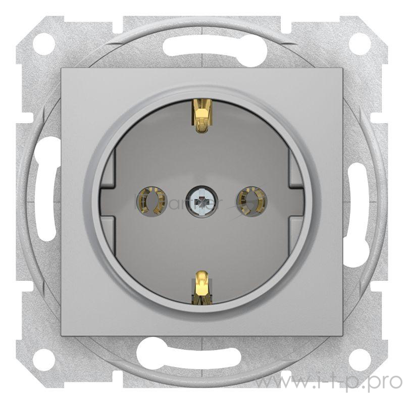 Розетка с/з б/ш алюм. Розетка с/з б/ш алюм.