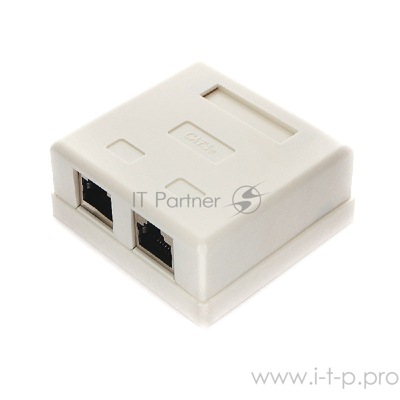 Монтажное оборудование Розетка GEMBIRD NAS214 RJ-45 кат.STP 5e внешняя экранированная 2 порта, 110&Krone