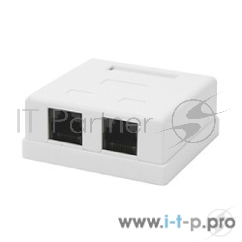 Монтажное оборудование Розетка GEMBIRD NA214 RJ-45 кат.5e внешняя 2 порта, 110&Krone