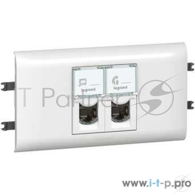 Аксессуары Legrand 78663 РОЗЕТКА 2 X RJ 45 - ПРОГРАММА MOSAIC - С РАМКОЙ И СУППОРТОМ ДЛЯ DLP С КРЫШКОЙ 65 ММ - КАТЕГОРИЯ 6 UTP - БЕЛЫЙ