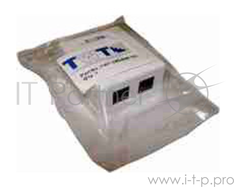 Розетка TWT (TWT-SM2-4512-WH) настенная 1 порт RJ-45 категории 5е и 1 порт RJ-12. UTP. белая