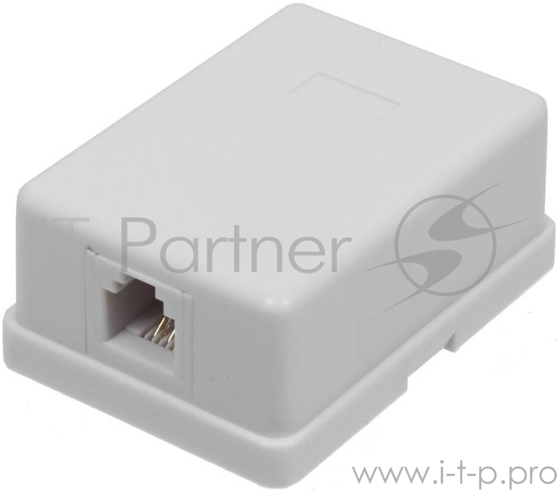 Розетка TWT (TWT-SS1-12-WH) Телефонная настенная 1 порт 6P4C. винтовая