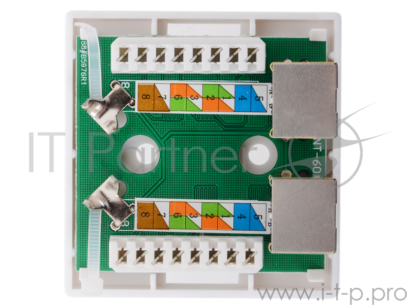 Розетка внешняя RJ-45 (FTP) 5E кат. двойная , экранированная