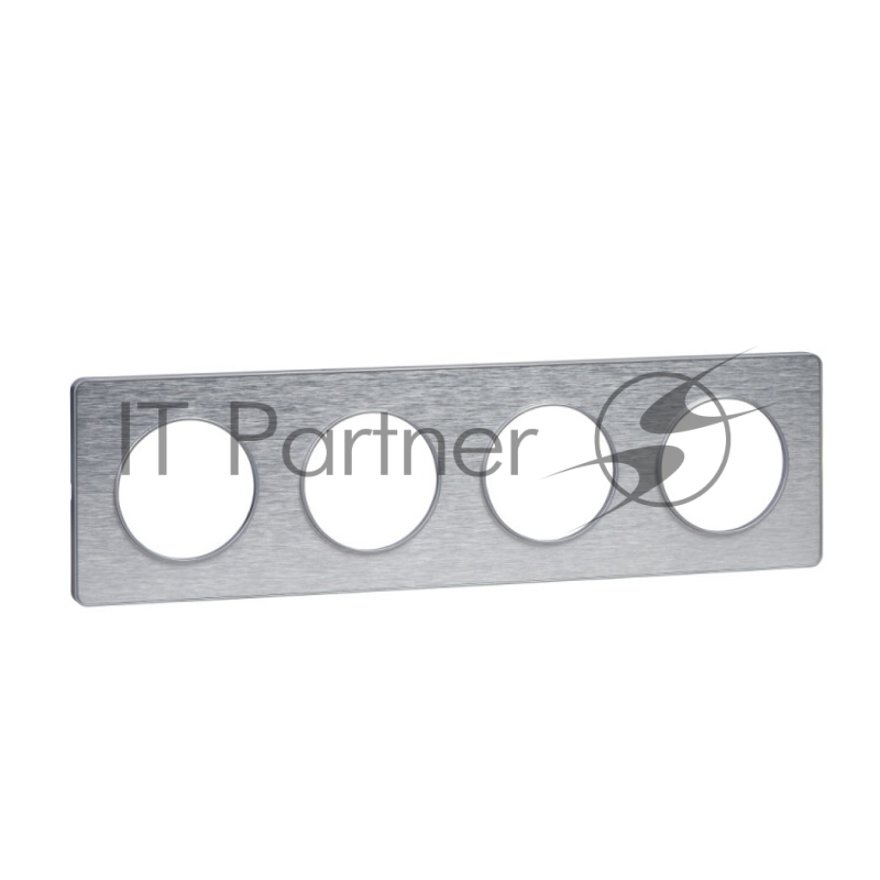 Рамка 4 поста полиров алюм ODACE Рамка 4 поста полиров алюм ODACE