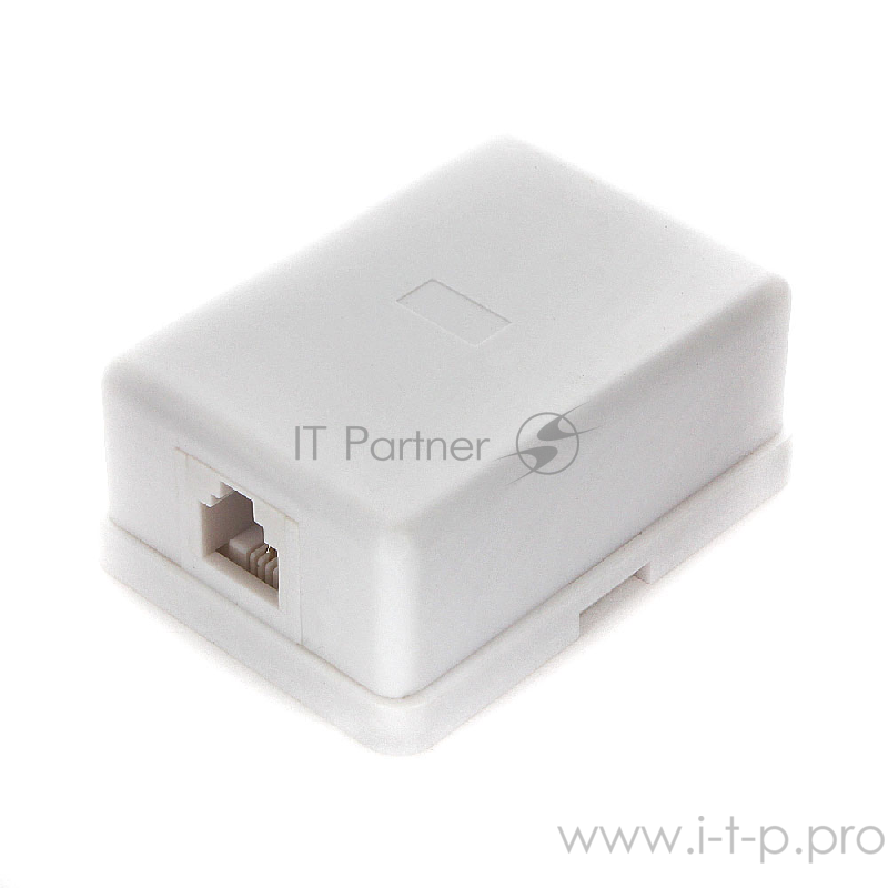 Розетка телефонная TA-101 RJ-11 (6P4C) внешняя 1 порт, белая