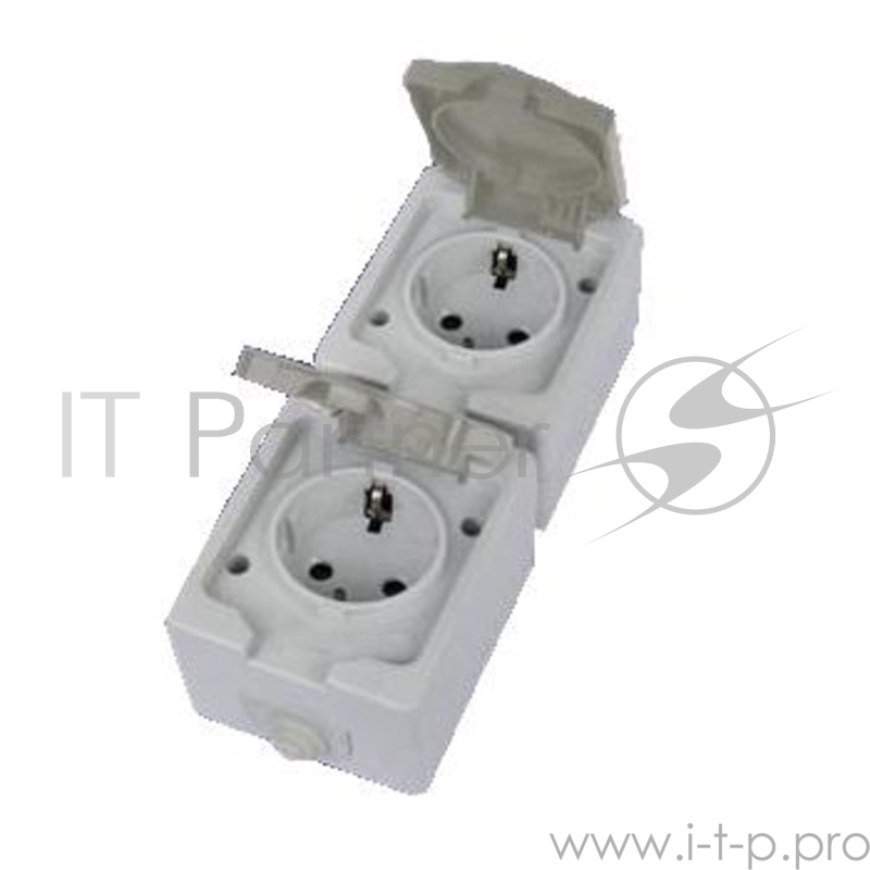 Розетка TDM SQ1803-0009 двойная 2П+3 вертикальная открытой установки IP54 16А ''вуокса''