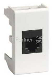 DKC / ДКС 45037 Компьютерная розетка RJ-45, кат.5Е, неэкранированная (комплектуется модулем AMP, код 406372-2), 1 модуль, серия VIVA