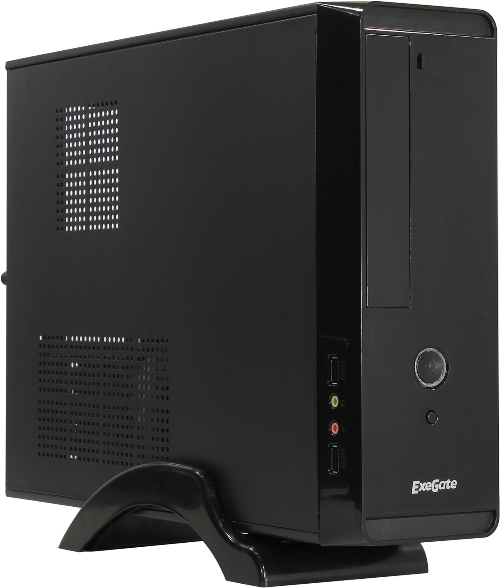Корпуса Exegate EX268700RUS Корпус MiniITX Exegate MI-209 Black, miniITX/mATX, M400, 80mm, 2*USB, Audio