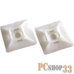 Монтажное оборудование Hyperline HW-2A Самоклеящаяся площадка для крепления стяжек (12,7x12,7 мм) (100 шт)