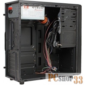Корпус 3Cott 3C-ATX-J162, Black, ATX, блок питания 450 Вт, выходы USB 2.0x2, Audio+Mic, материал шасси класса A, SPCC толщиной 0.5mm